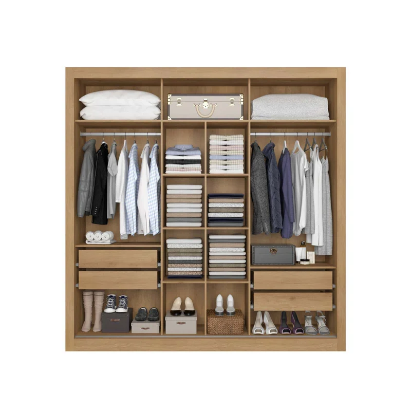 Placard Copenhagen 2 Puertas Mdp Natural-beige Natural/offwhite en Madera natural - Roperos y placares, Uruguay | Divino, vista 3