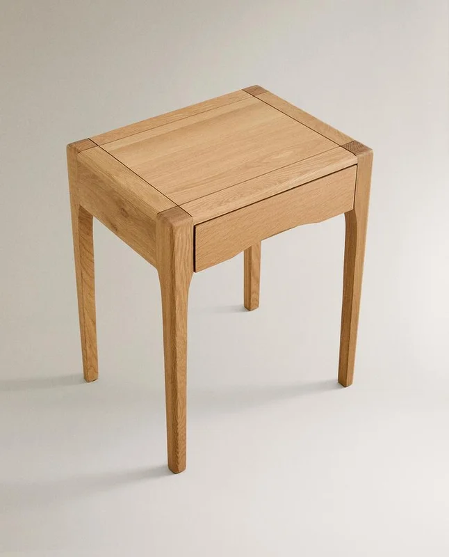 MESITA NOCHE ROBLE CON CAJÓN en Madera natural - Mesas de luz, Uruguay | Zara Home, vista 3