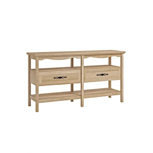 Mueble para TV de madera tradicional - Sauder - Linea Adaline Café en Madera natural - Muebles para TV, Uruguay | Ecowood