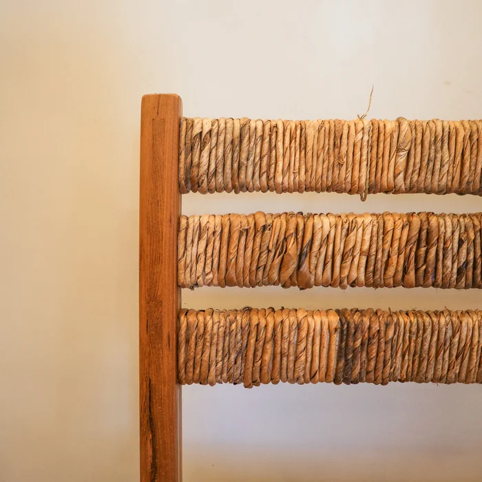 Silla de Teca y Fibra de Banana Bimba | Casakos en Madera natural - Butacas, banquetas y puffs, Uruguay | Casakos, vista 7