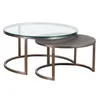 Mesa Ratona Metal-vidrio-y-madera Gris Silver Plata en PLATA - Mesas de living, Uruguay | Divino, vista 2 de 4