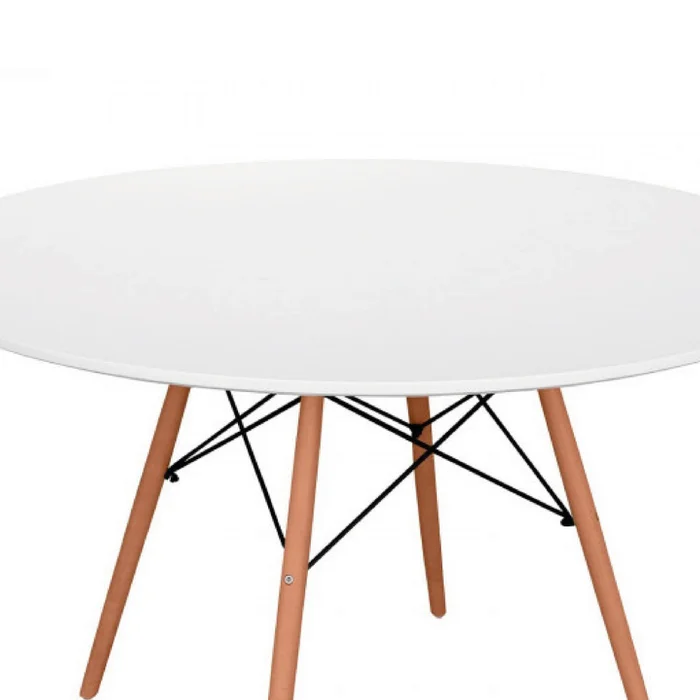 MESA EAMES DKR D110x73CM MDF Y MADERA BLANCO en Blanco - Mesas de arrimo, Uruguay | Koz, vista 3