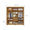 Ropero 3 Puertas Corredizas 2 Cajones Con Espejo Mdp en Freijó / Gris - Roperos y placares, Uruguay | Muebles Express, vista 4 de 4
