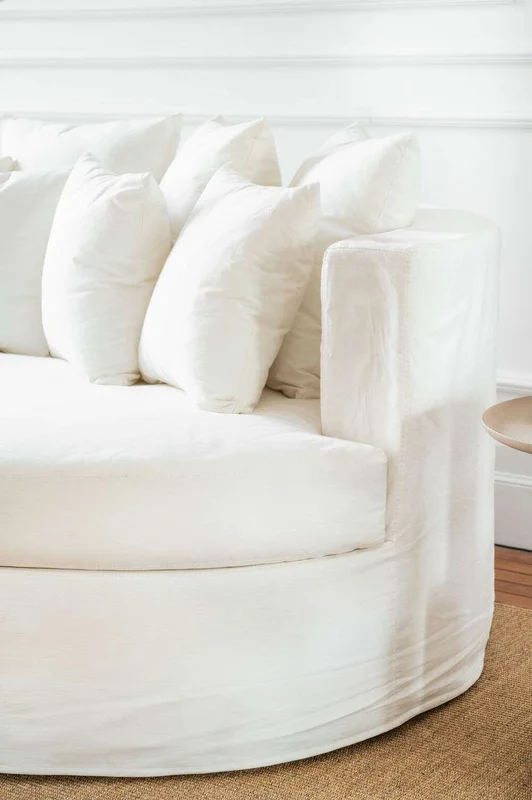 SILLON LUNA - OVAL - TUSSOR OFF WHITE en Blanco - Sillones y sofás, Uruguay | La Iberica, vista 3