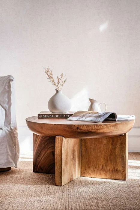 MESA MEDITERRANEO - SUAR - DIAMETRO 75 CMS en Madera natural - Mesas de living, Uruguay | La Iberica, vista 10