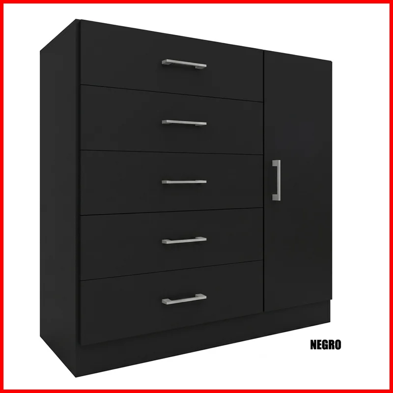 Comoda 5 cajones y puerta – Miami - Cómodas, Uruguay | Punto Unión, vista 3