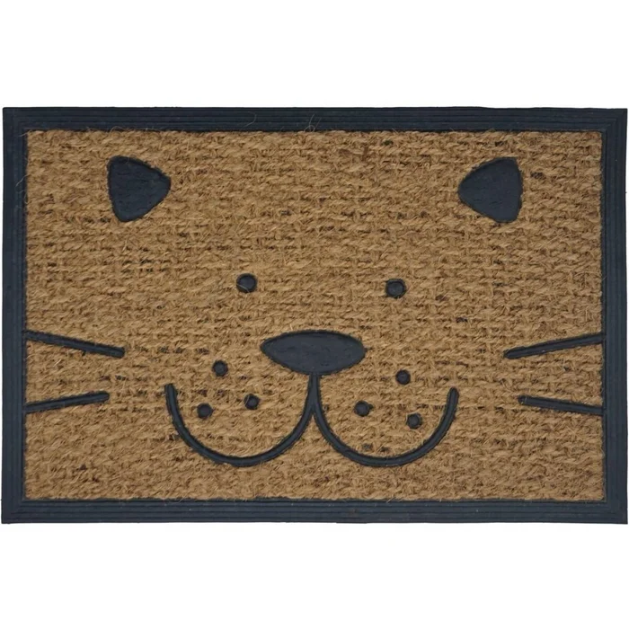 FELPUDO COCO/GOMA 40X60CM H.1CM GATO en Marrón - Textiles, Uruguay | Decohogar, vista 2