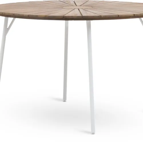 Mesa de jardín BASTRUP Ø120 mad dura/blanco en Multicolor - Muebles para el exterior, Uruguay | JYSK