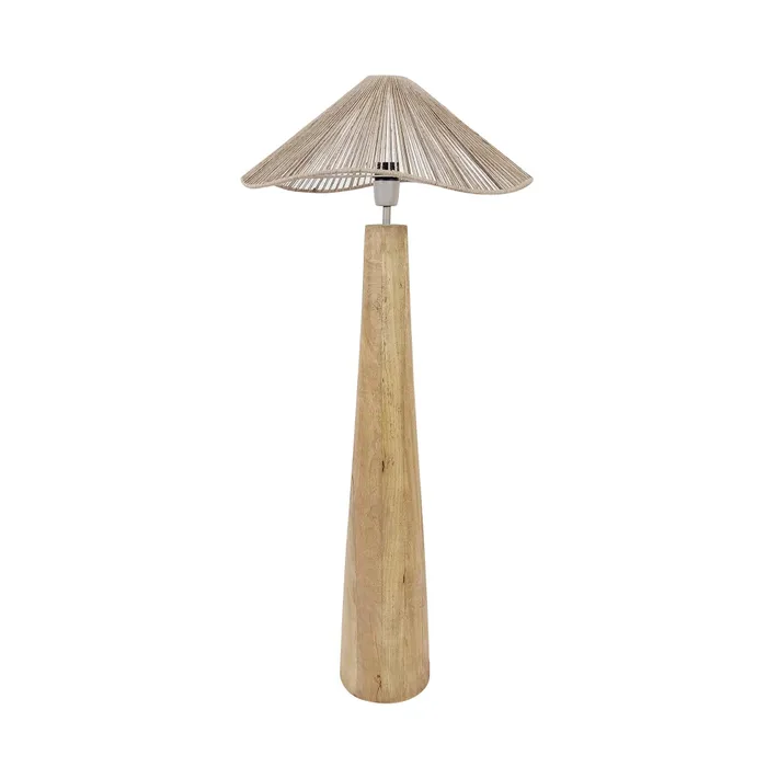 Lámpara de pie Madera y yute Natural/beige Conic en Madera natural, Uruguay | Le Blanc
