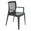Silla Victoria Con Posa brazos en Polipropileno - Color negra - 92042/009 en Negro - Sillas, Uruguay | Champagne Home, vista 4 de 5