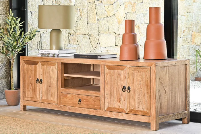 APARADOR BAJO / RACK PARA TV OLMO - 1.75 MTS en Madera natural - Muebles para TV, Uruguay | La Iberica, vista 6