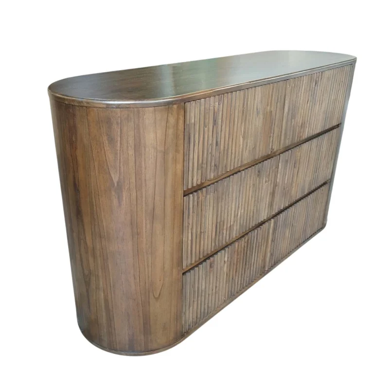 Cómoda 6 Cajones Madera Marron Southport en Marrón - Cómodas, Uruguay | Divino, vista 3