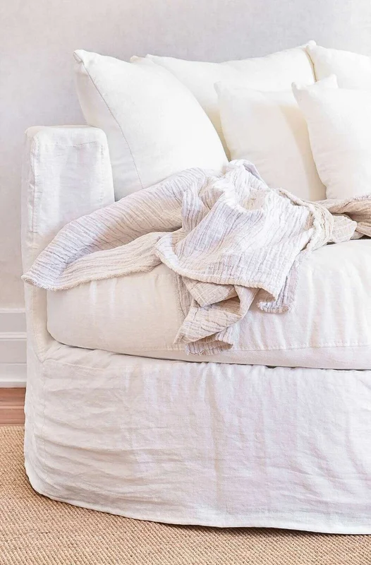 SILLON LUNA - OVAL - LINO BLANCO en Blanco - Sillones y sofás, Uruguay | La Iberica, vista 5