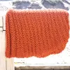 THROW TEJIDO A MANO NARANJA en Naranja - Textiles, Uruguay | Sentido Jose Ignacio, vista 2 de 2