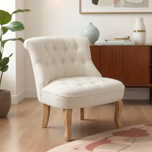 Butaca Luis XV - Beige en Beige - Butacas, banquetas y puffs, Uruguay | La Cueva Muebles