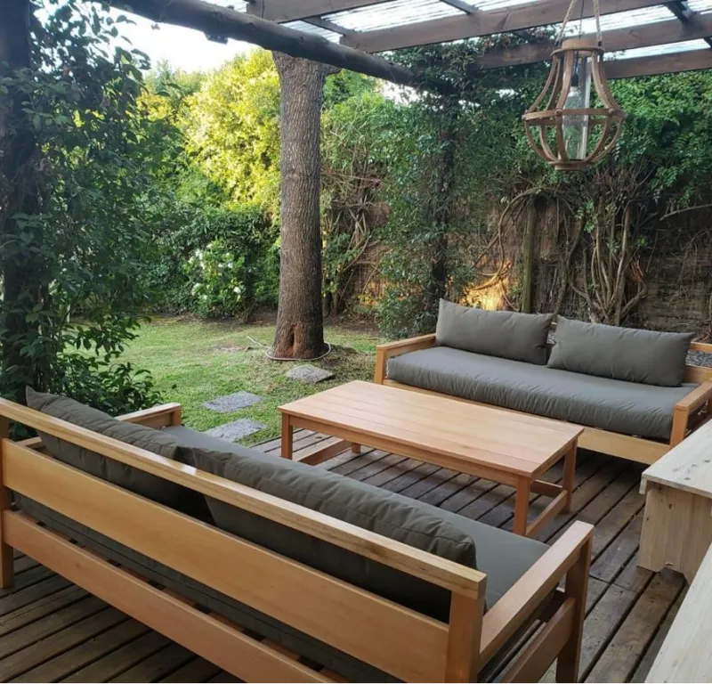 Juego 2 sillones con posabrazo bajo + mesa - Muebles para el exterior, Uruguay | Entrecasa