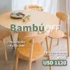 Mesa Sicilia + 4 sillas Oslo - Muebles, Uruguay | Uruguay Bamboo, vista 1 de 2