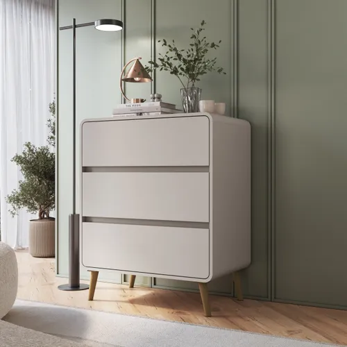Cajonera Alba – 3 cajones | Beige - Aparadores y recibidores, Uruguay | RM Muebles y Deco
