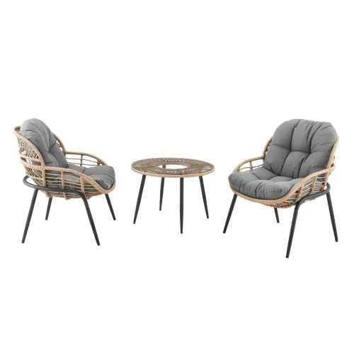 Juego Muebles De Jardin Patagonia - Gris en Gris - Muebles para el exterior, Uruguay | Ecowood