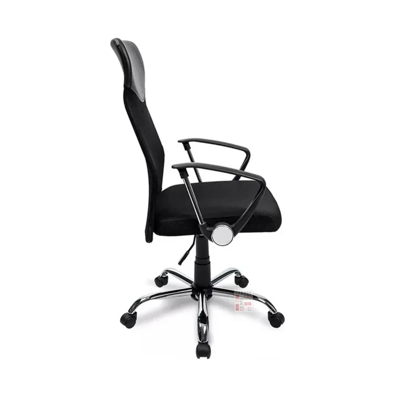 Silla De Escritorio - Ergonómica Respaldo Alto - Apoyacabeza en Negro - Sillas de escritorio, Uruguay | Ecowood, vista 3