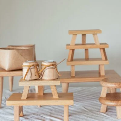 Candelabros peque x 2 (doble cuero) en Madera natural - Velas y Portavelas, Uruguay | Dreams On Time, vista 2