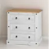 Comoda 3 cajones Cera/Blanco LINEA CORONA MADERA - Cómodas, Uruguay | Que Sal Muebleria, vista 3 de 4
