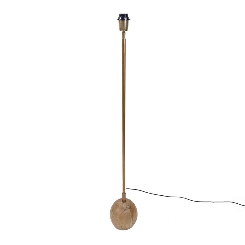 Pie de lámpara Metal y madera Natural/beige Vml-13510 en Madera natural - Lámparas de mesa, Uruguay | Le Blanc