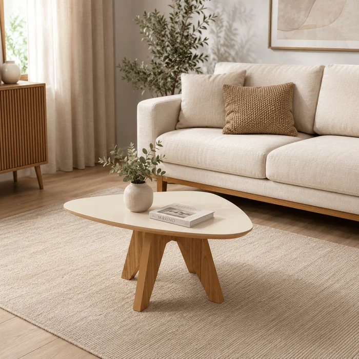 Mesa ratona de Centro Organic 65cm Baja 100% MDF en Beige - Mesas de living, Uruguay | Balton
