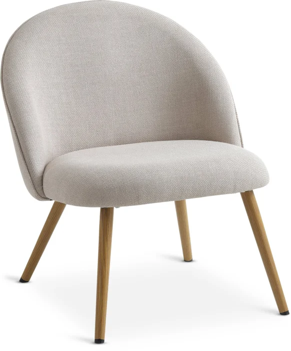 Sillón THORUP 1 cuerpo tela beige/color roble en Beige - Butacas, banquetas y puffs, Uruguay | JYSK, vista 2
