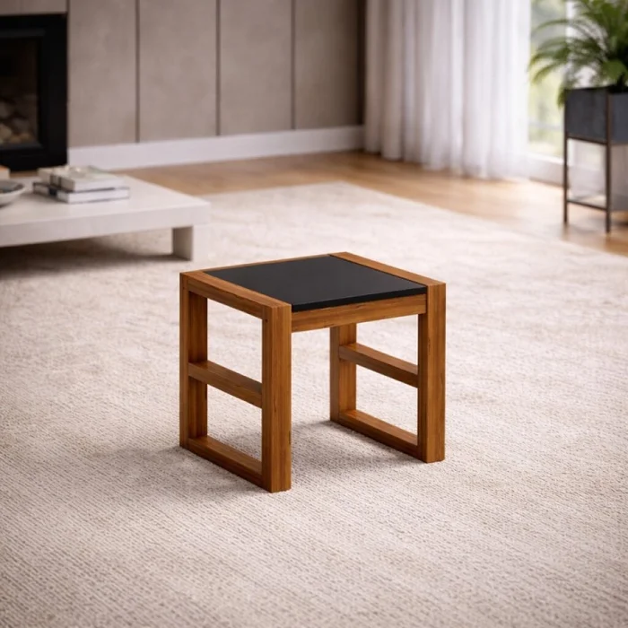 Mesa Auxiliar Aspen Negro/garapa en Madera natural - Mesas de living, Uruguay | Aihaus