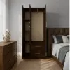 Ropero 3P 2C R. metálico Tabaco - Roperos y placares, Uruguay | Que Sal Muebleria, vista 2 de 5