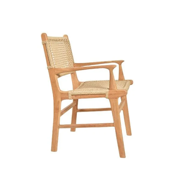SILLA CATANIA TEKA Y CUERDA CON BRAZOS en Madera natural - Sillas, Uruguay | Masinfinito Casa, vista 2
