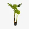 Planta artificial Monstera con maceta de cemento negro 130 cm en Verde - Macetas, Uruguay | Kavehome, vista 1 de 4
