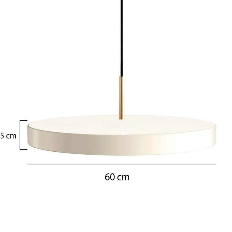 Luminaria LED Colgante Florence Grande Blanco 48W en Blanco - Lámparas colgantes, Uruguay | Serlux, vista 5