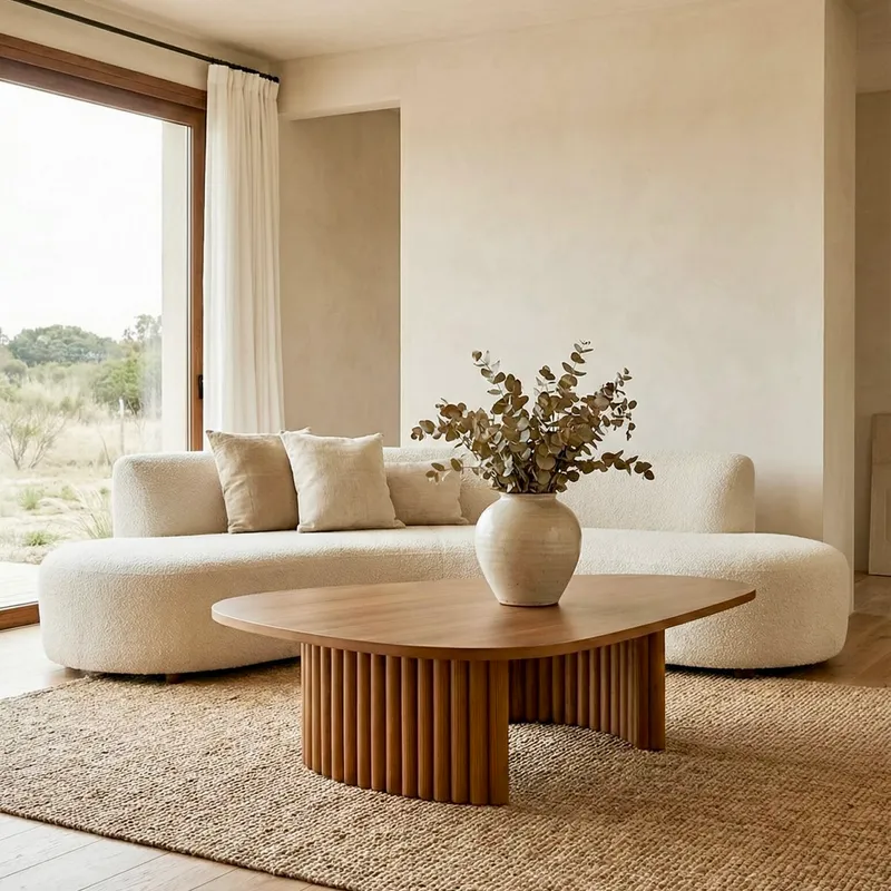 Mesa Living Diseño Delta en Beige - Muebles, Uruguay | Indrana