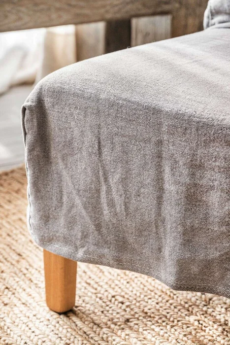 SILLA SOHO - LINO ALTO GRAMAJE - GRIS OSCURO en Gris - Butacas, banquetas y puffs, Uruguay | La Iberica, vista 4