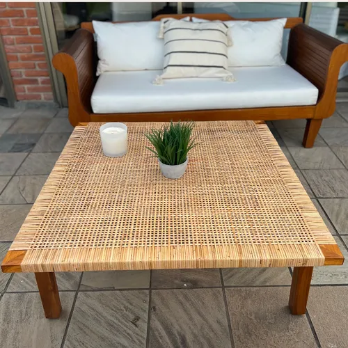 Mesa ratona en ratán en Beige - Mesas de living, Uruguay | Entrecasa