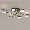 Luminaria techo led 6 aros 60W negro - Lámparas colgantes, Uruguay | Decotech, vista 3 de 5
