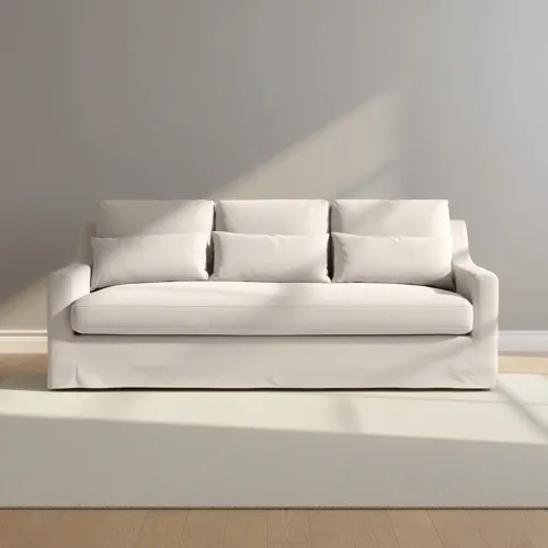 Sofá 3 Cuerpos Tela Natural-beige Singapur Crudo en Blanco - Sillones y sofás, Uruguay | Divino