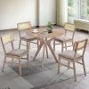 Juego De Comedor 4 Sillas Tapizadas Color Madera - Mesas de comedor, Uruguay | Soy Hogar, vista 3