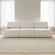 Sofa 4 Cuerpos Cuero-100-natural Natural-beige Iron Marfil