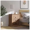 Mesa de luz 3 cajones - Línea Monterrey - Nogal - Mesas de luz, Uruguay | Ecowood, vista 1 de 4