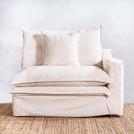 Módulo Tessa Equinero Derecho Crudo en Beige - Sillones y sofás, Uruguay | Aihaus
