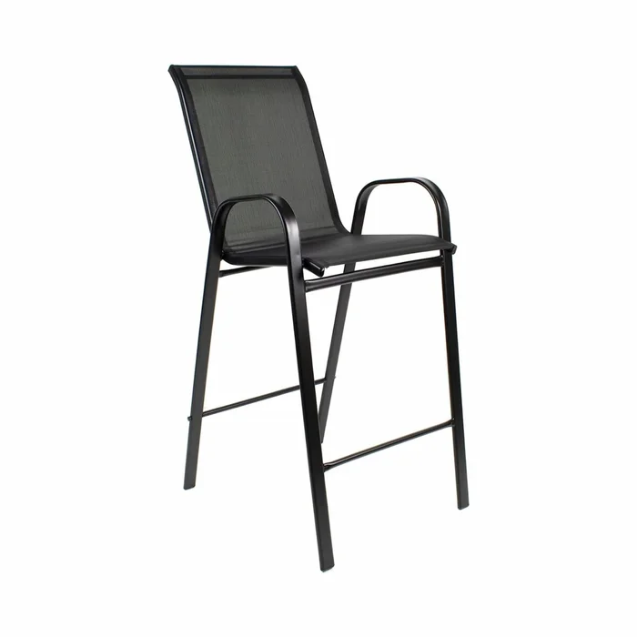 Banqueta textilina de Jardín - Negro en Negro - Muebles para el exterior, Uruguay | Rústico Hogar