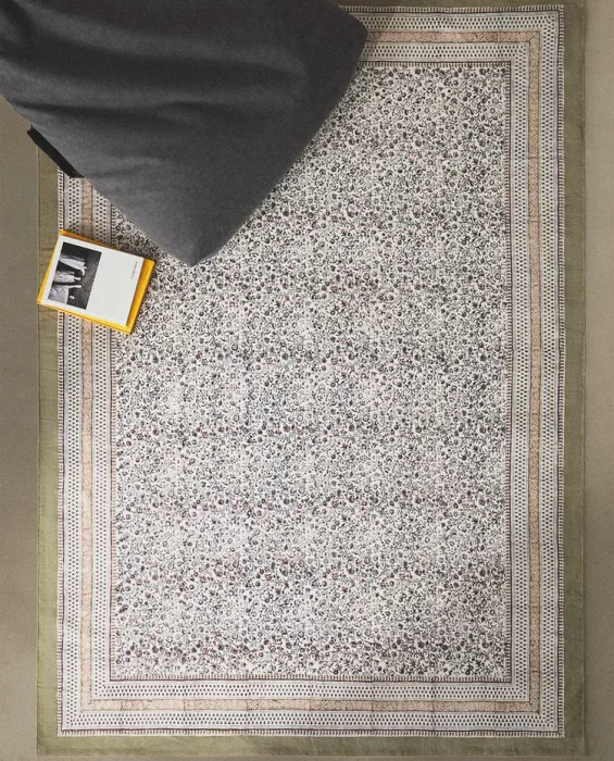 ALFOMBRA ALGODÓN ESTAMPADO BLOCK PRINT - Alfombras, Uruguay | Zara Home