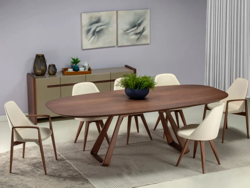 Mesa Zoe en Madera natural - Mesas de comedor, Uruguay | Arquetipo, vista 5
