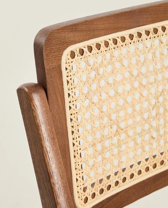 SILLA PLEGABLE MADERA Y RATÁN en Marrón - Sillas, Uruguay | Zara Home, vista 5