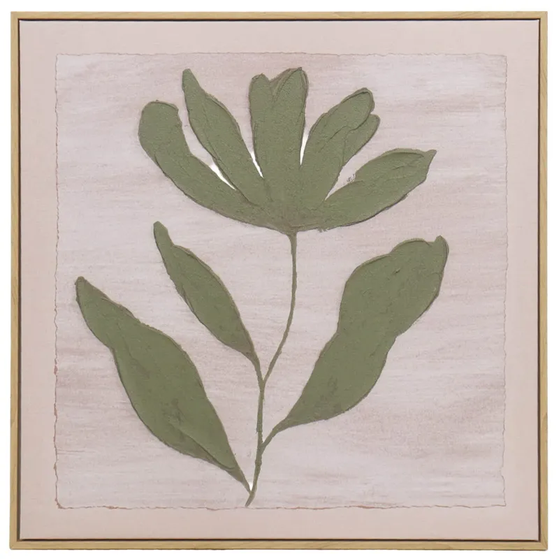 Cuadro Leaf I, 60x60, Verde Papel H1gca250909a en Verde - Decoración de pared, Uruguay | Divino