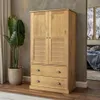 Ropero 2 Puertas - 2 Cajones - Línea Oslo - Natural en Madera natural - Roperos y placares, Uruguay | Ecowood, vista 2 de 4