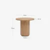 Mesa auxiliar redonda Licia de madera maciza de mango Ø 60 cm en Madera natural - Mesas de arrimo, Uruguay | Kavehome, vista 5 de 5